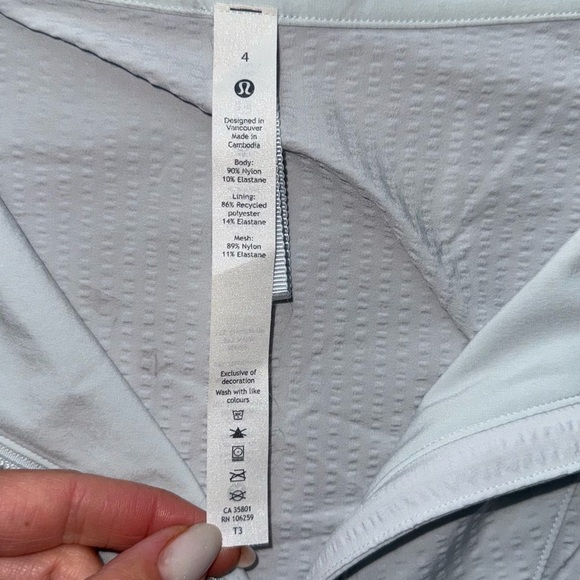 Lululemon Pack Light Pullover Packable Jacket Size 4 Blue Ocean Air 1/2 Zip - Picture 5 of 11
